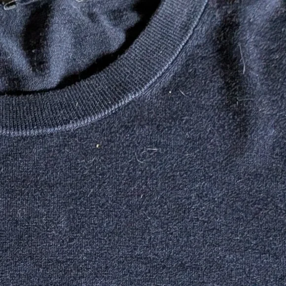 COS Basic wide-neck knit jumper | Navy - Picture 4 of 16